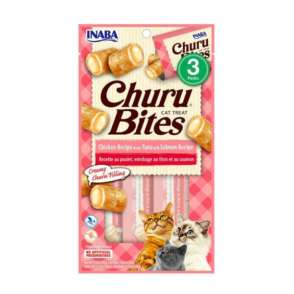 Churu  Bites Atun con Salmon Wrap de Pollo para Gatos